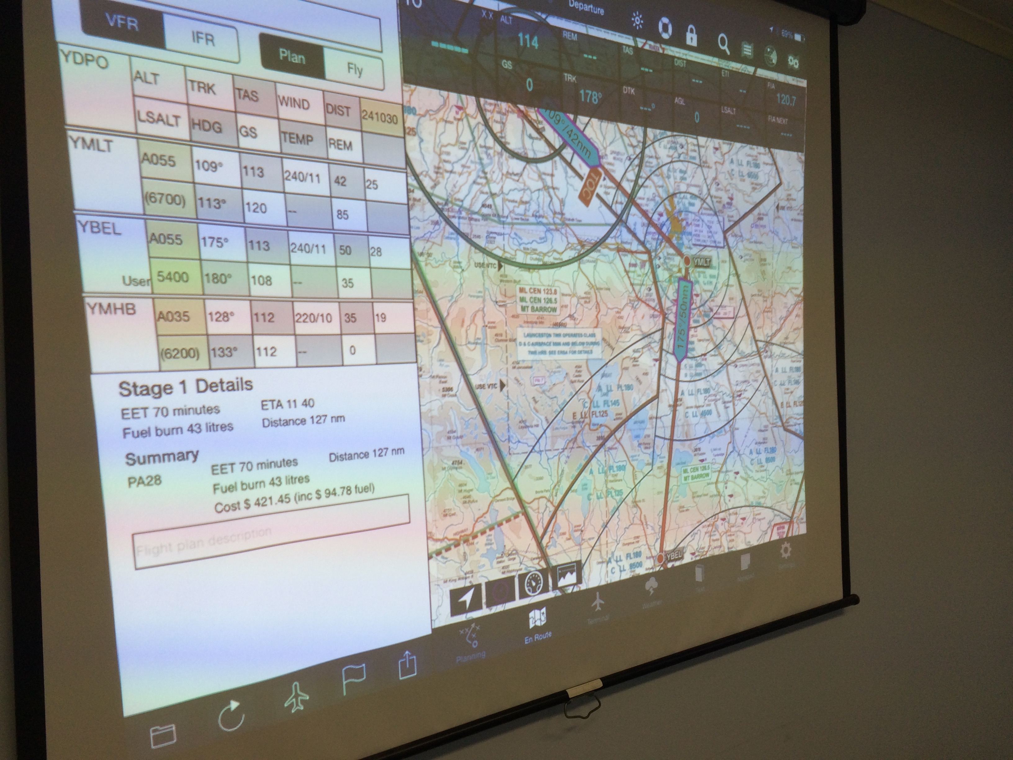 Tassie Tour AvPlan EFB Electronic Flight Bag